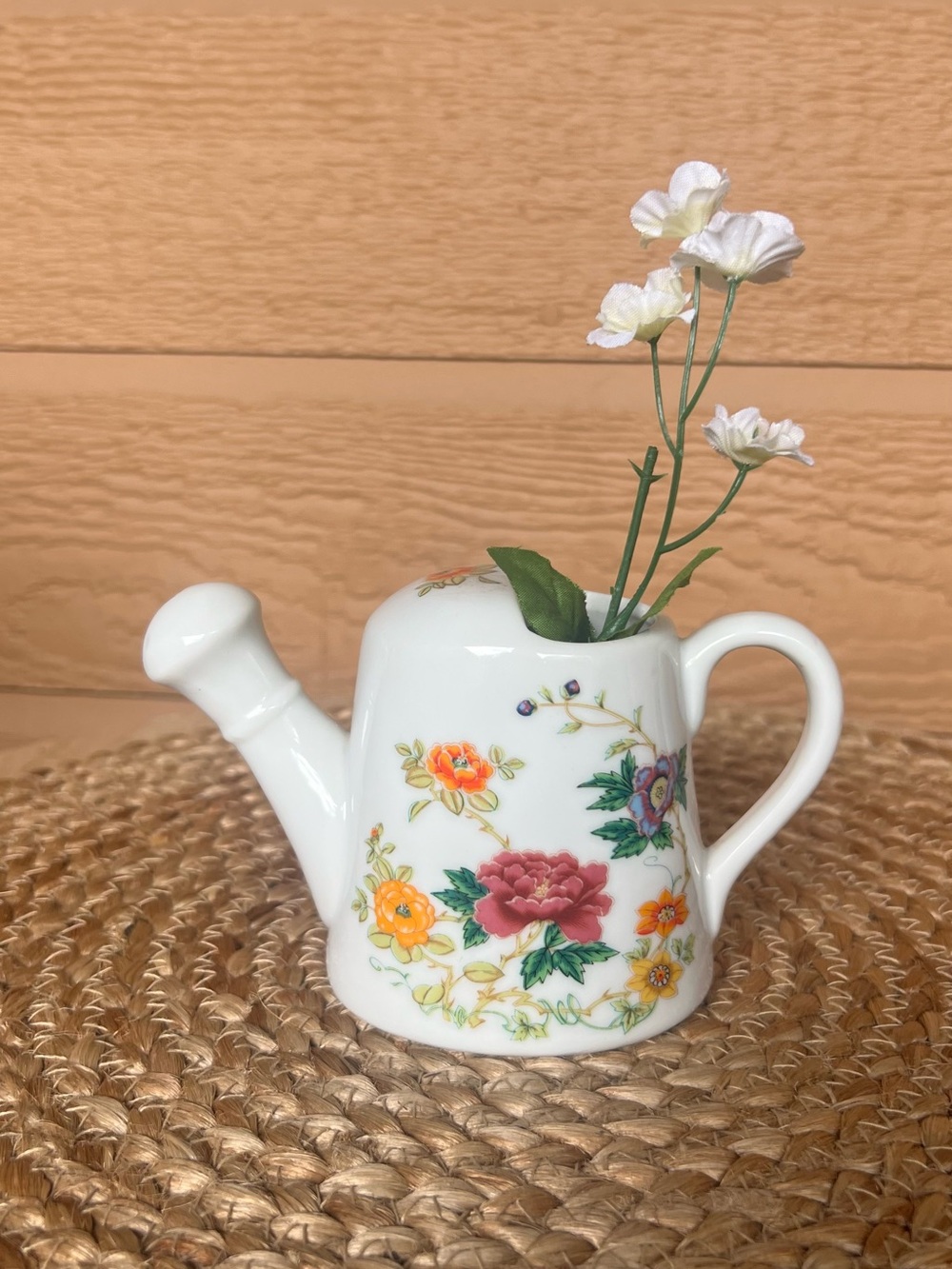 Sakura  Porcelain / Ceramic Floral Watering Can Home Garden